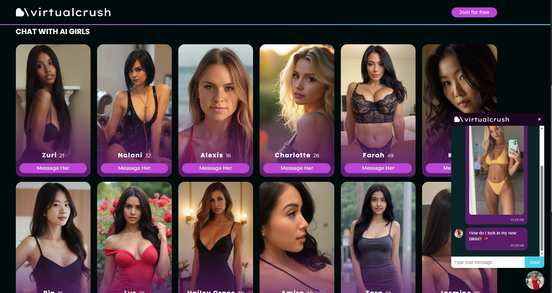 VirtualCrush AI Companion Platform